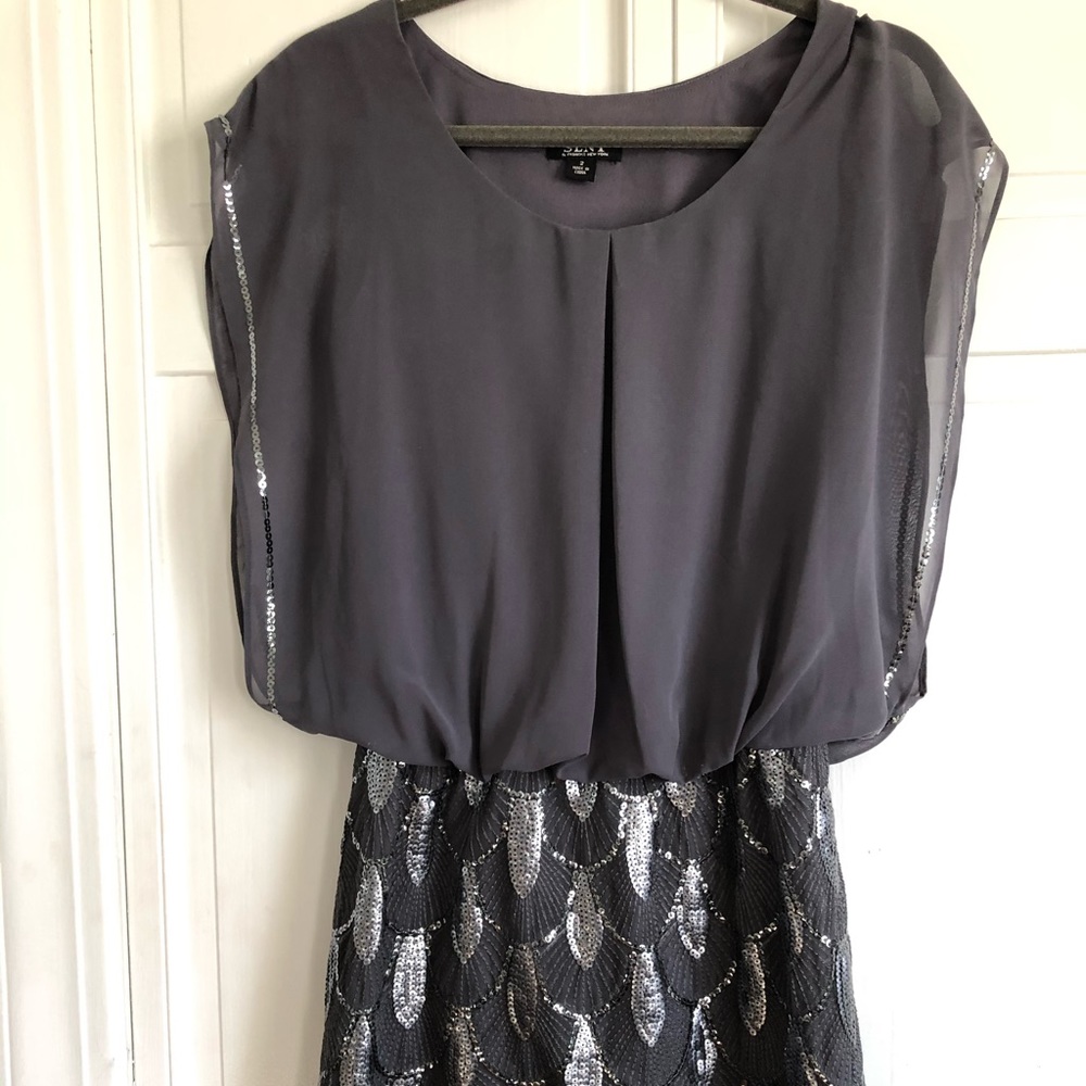 Grey and silver party dress